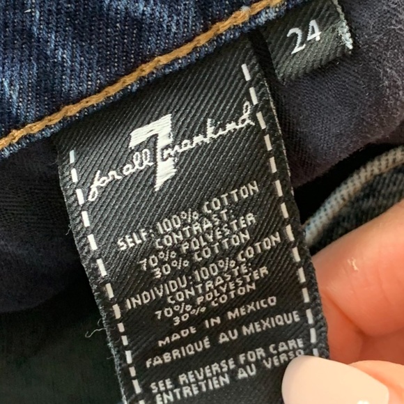 7 For All Mankind Raw Hem Jean Mini Skirt - Picture 7 of 9